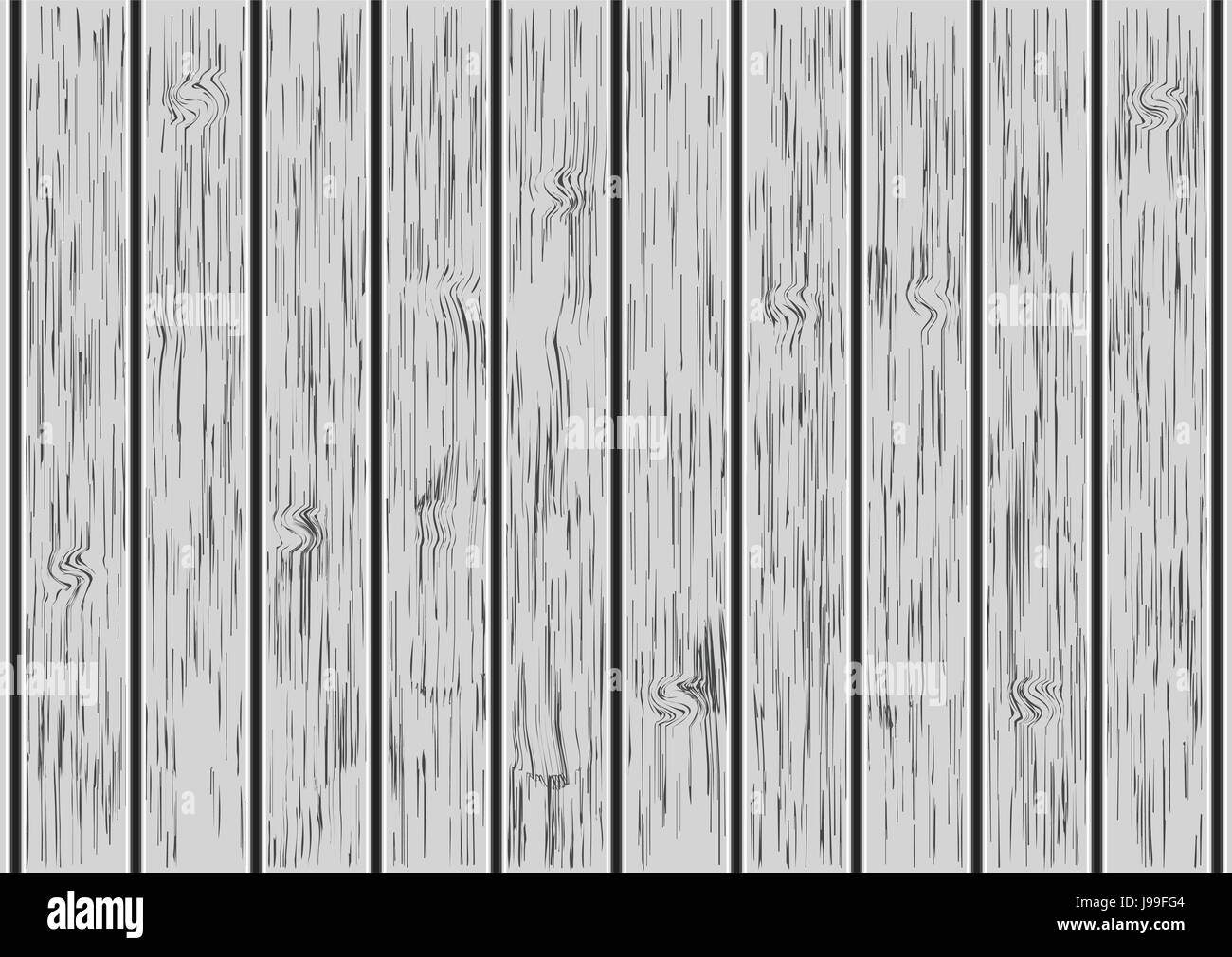 Holzbrett, grau weiße Wand im Hintergrund, Vector Illustration Stock Vektor