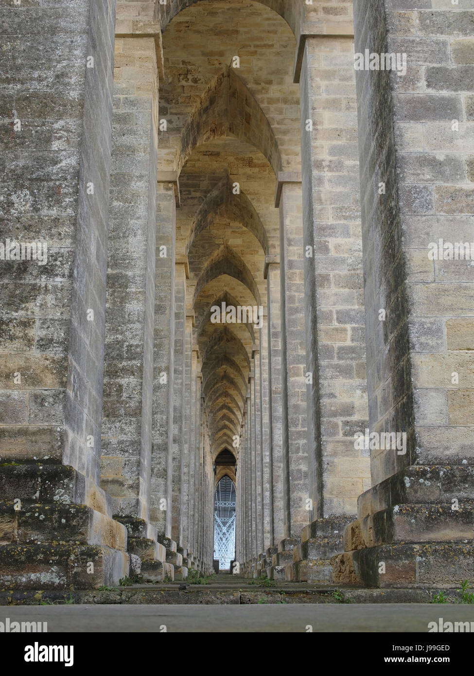 berühmte, Stein, Brücke, Mauerwerk, Baustil, Architektur, Stockfoto