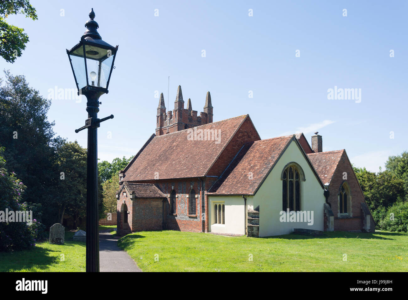 St. Marien Kirche, Church Road, Eversley, Hampshire, England, Vereinigtes Königreich Stockfoto