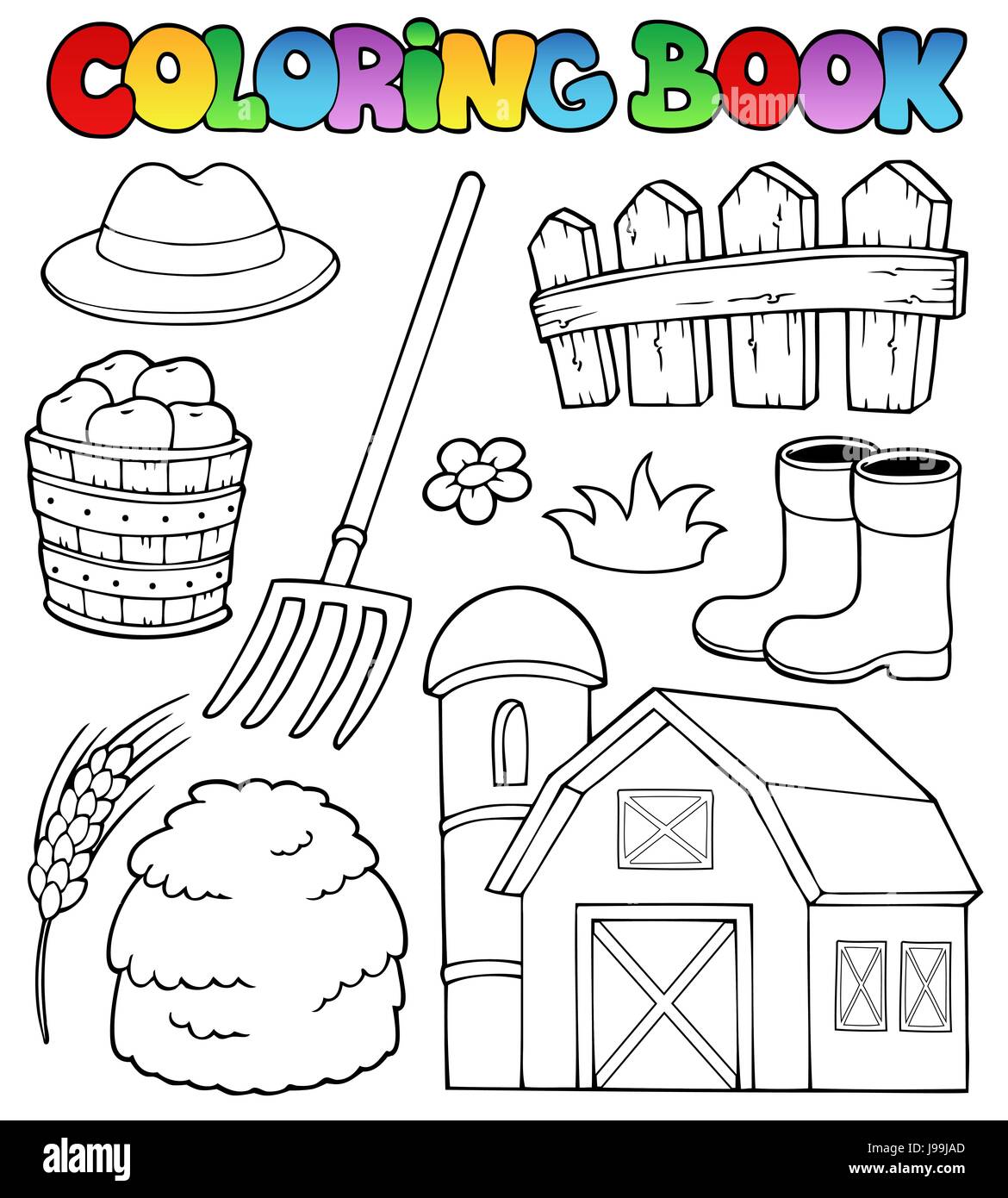 Hut, Bauernhof, Farbe, Farbe, lackiert, färben, Buch, Landwirtschaft, Kunst, Farbe, Stockfoto