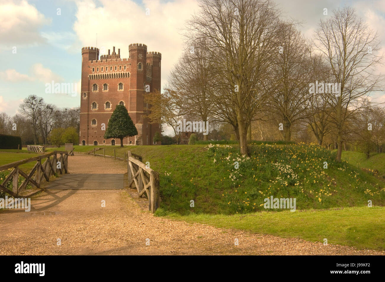 England, Lincolnshire, Tattershall Castle, Ziegelbau Burgen, Englisch Stockfoto