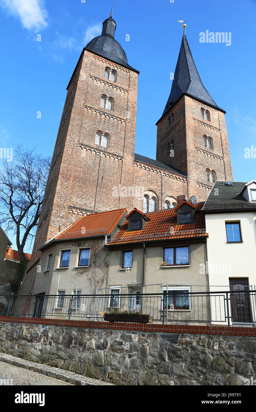 Thüringen, Kloster, schärfen, Kaiser, König, Kloster, Röte, rot, Türme, Stockfoto