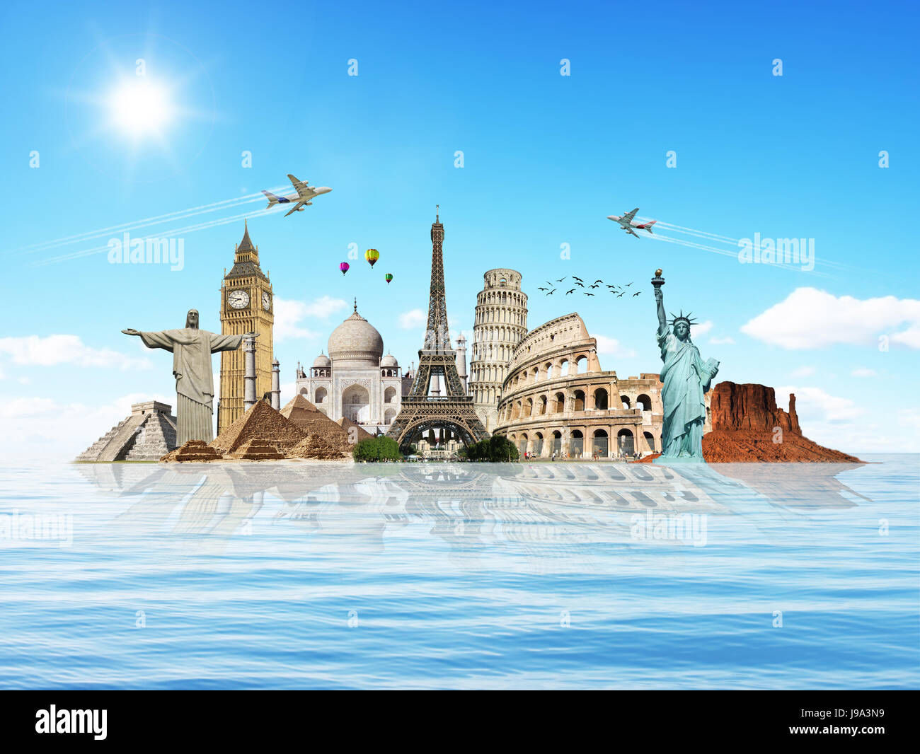 Reisen Sie, Denkmal, Modell, Entwurf, Projekt, Konzept, Plan, Entwurf, Paris, London, Stockfoto