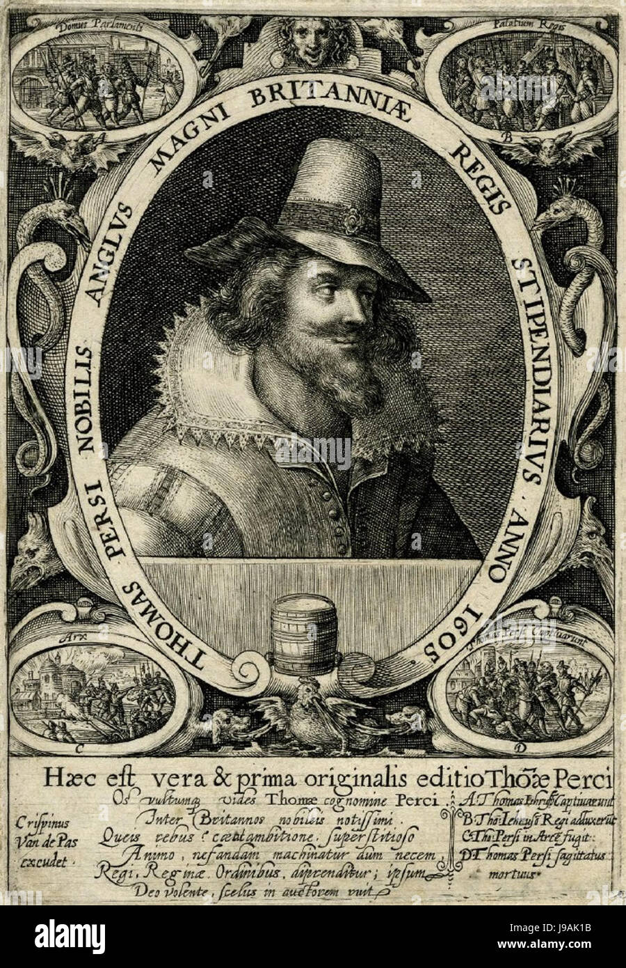 Thomas Percy von Crispijn van de Passe der ältere Stockfoto