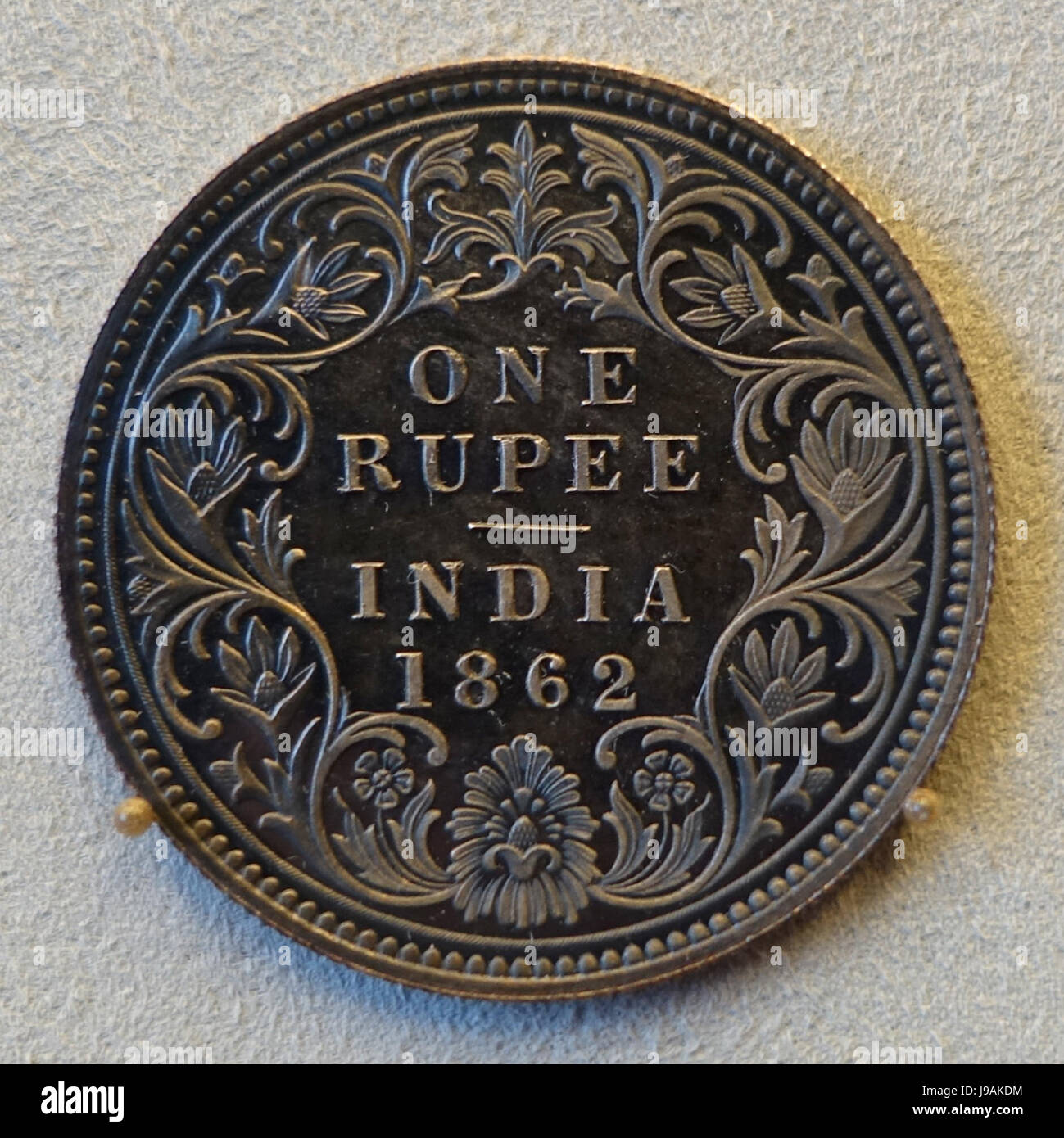Rupie, Indien, Bode 1862 Museum DSC02615 Stockfoto