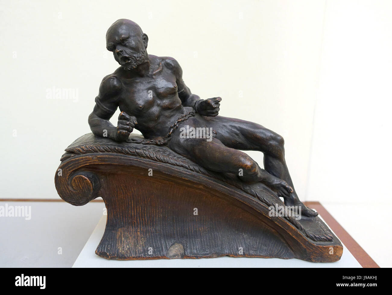 Symbolfigur der Wahnsinn und Fury, Caius Gabriel Cibber, Modell für ein Portal Figur für Bethlehem Royal Hospital, Moorfield, London, vor 1677, gebackene Ton Bode-Museum-DSC03057 Stockfoto