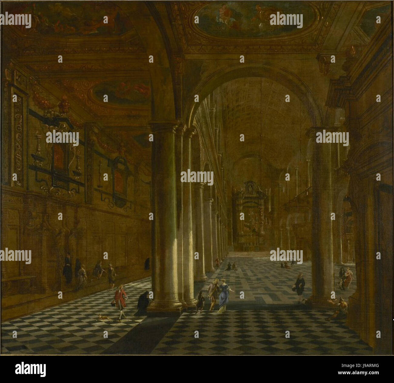 Wilhelm Schubert van Ehrenberg Interieur der St. Carolus Borromeus