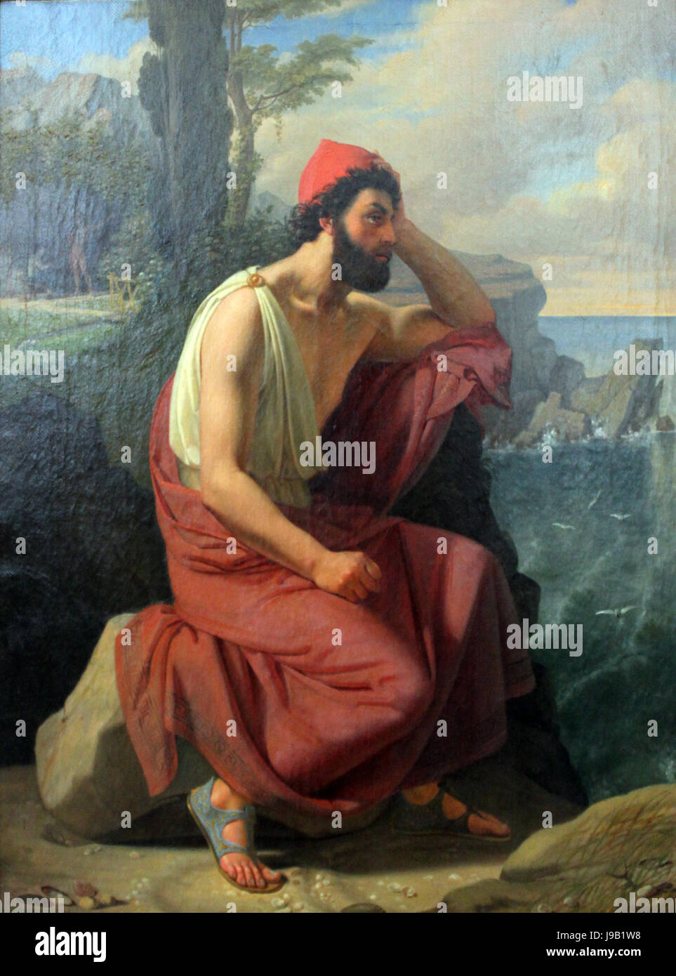1830 Blunck Odysseus Auf der Insel der Kalypso anagoria Stockfoto