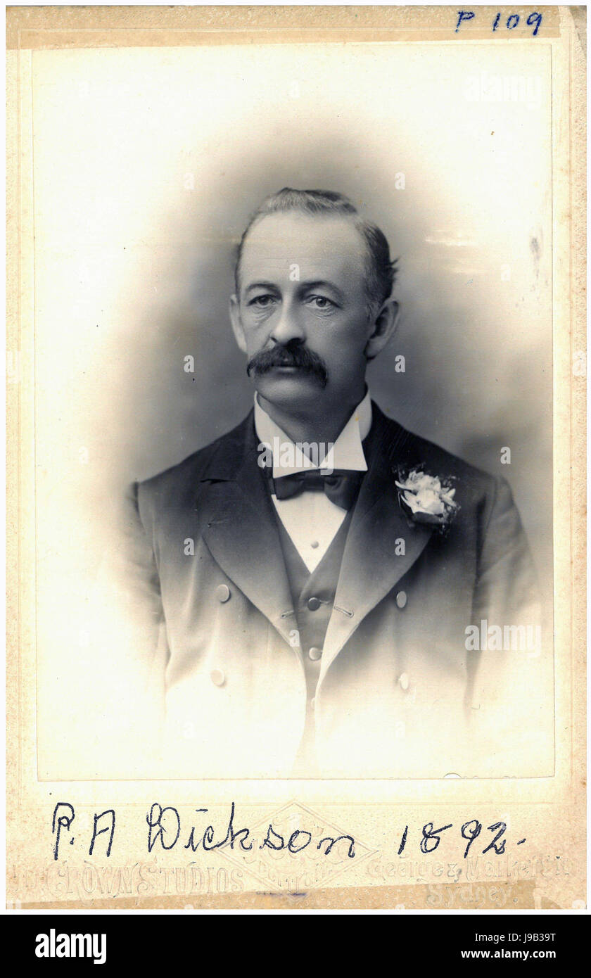 1892 Herr P A Dickson 1892 1896 Stockfoto