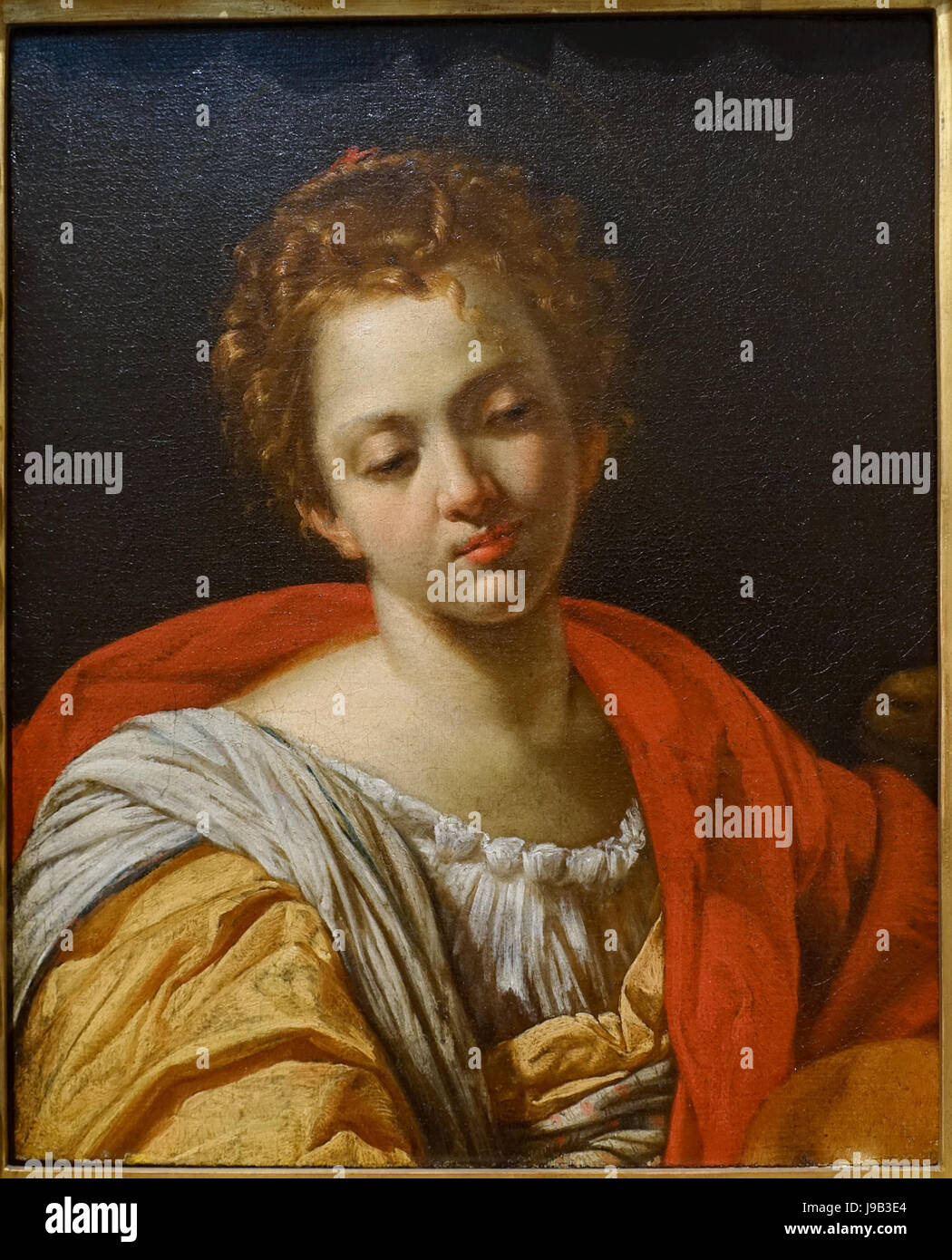 St. Agnes von Simon Vouet, Paris, um 1615, Öl auf Leinwand Blanton Museum of Art Austin, Texas DSC07774 Stockfoto