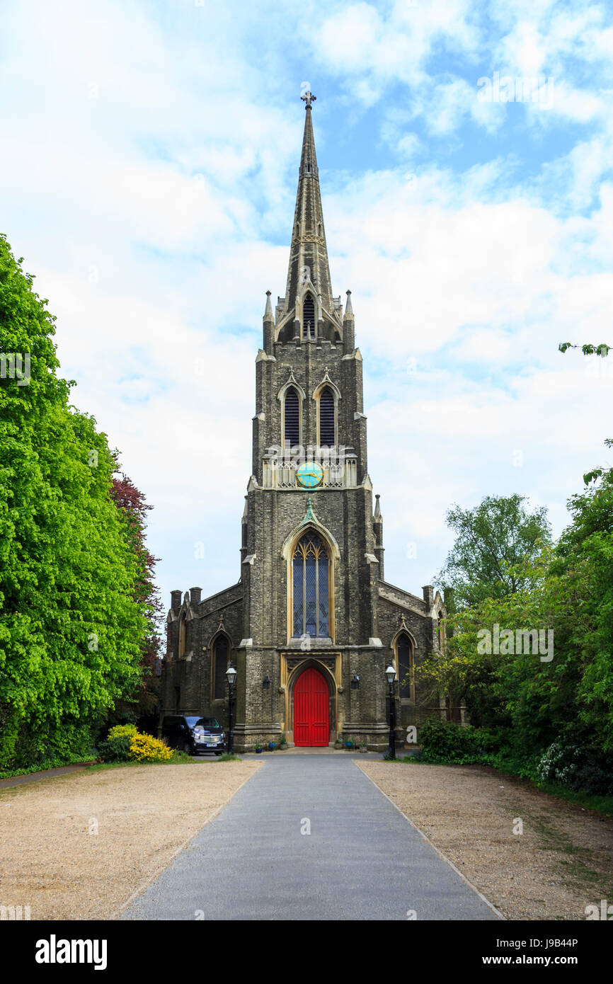 St Michael's Church in South Grove, Highgate, London UK, entworfen von Lewis Vulliamy und von William und Lewis Cubitt 1832 gebaut. Stockfoto