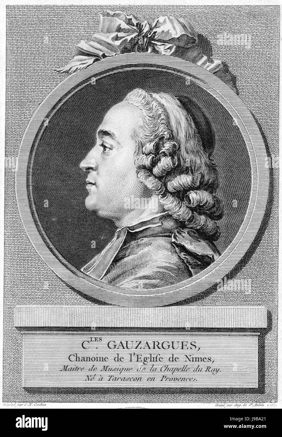 Charles Gauzargues von Augustin de Saint Aubin Stockfoto