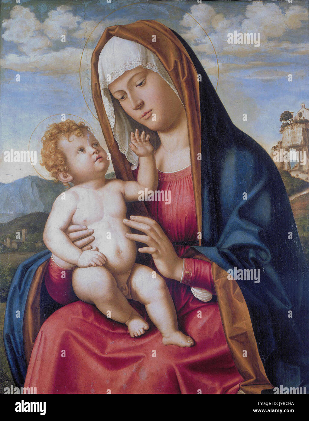 Jungfrau und Kind, Gemälde von Giovanni Batista Cima da Conegliano Stockfoto