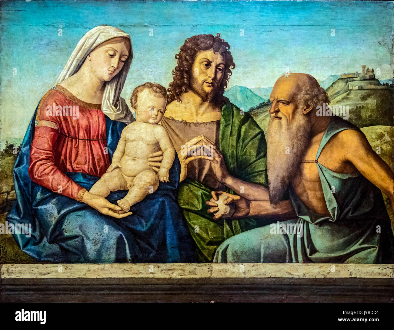 Accademia La Madonna Col Bamino e S.Giovannino Tavola 55 x 74, 5 Cat.101 Stockfoto