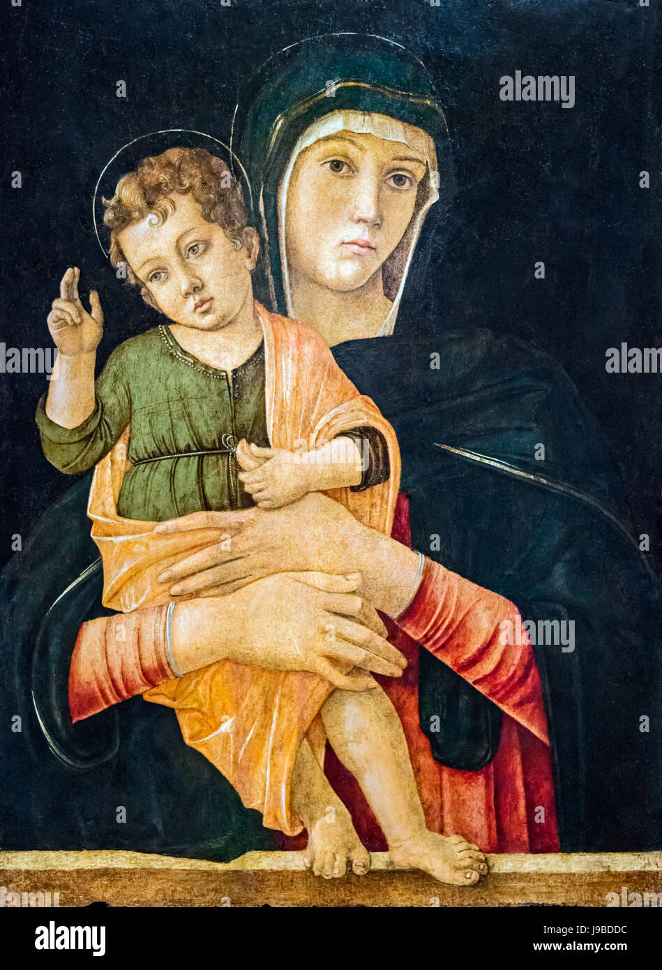 Accademia Giovanni Bellini Madonna mit Kind Segen Cat.583 Stockfoto