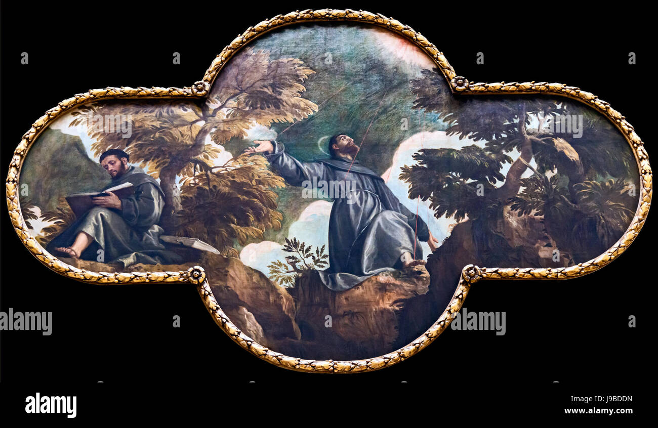 Accademia Franziskus empfängt die Stigmata von Veronese Katze 833 Stockfoto