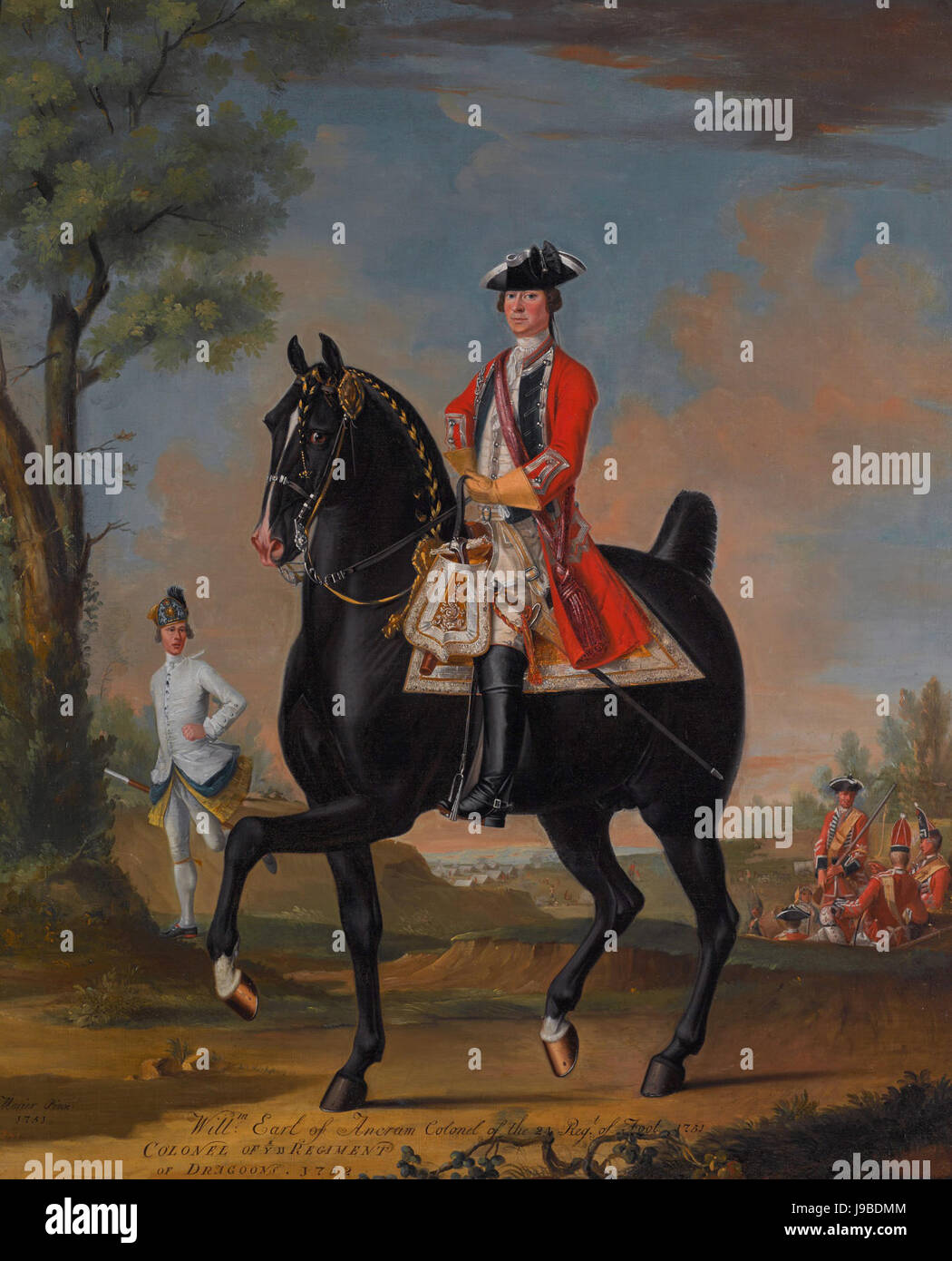 William Kerr, 4. Marquess of Lothian auf ein Ladegerät von David Morier Stockfoto