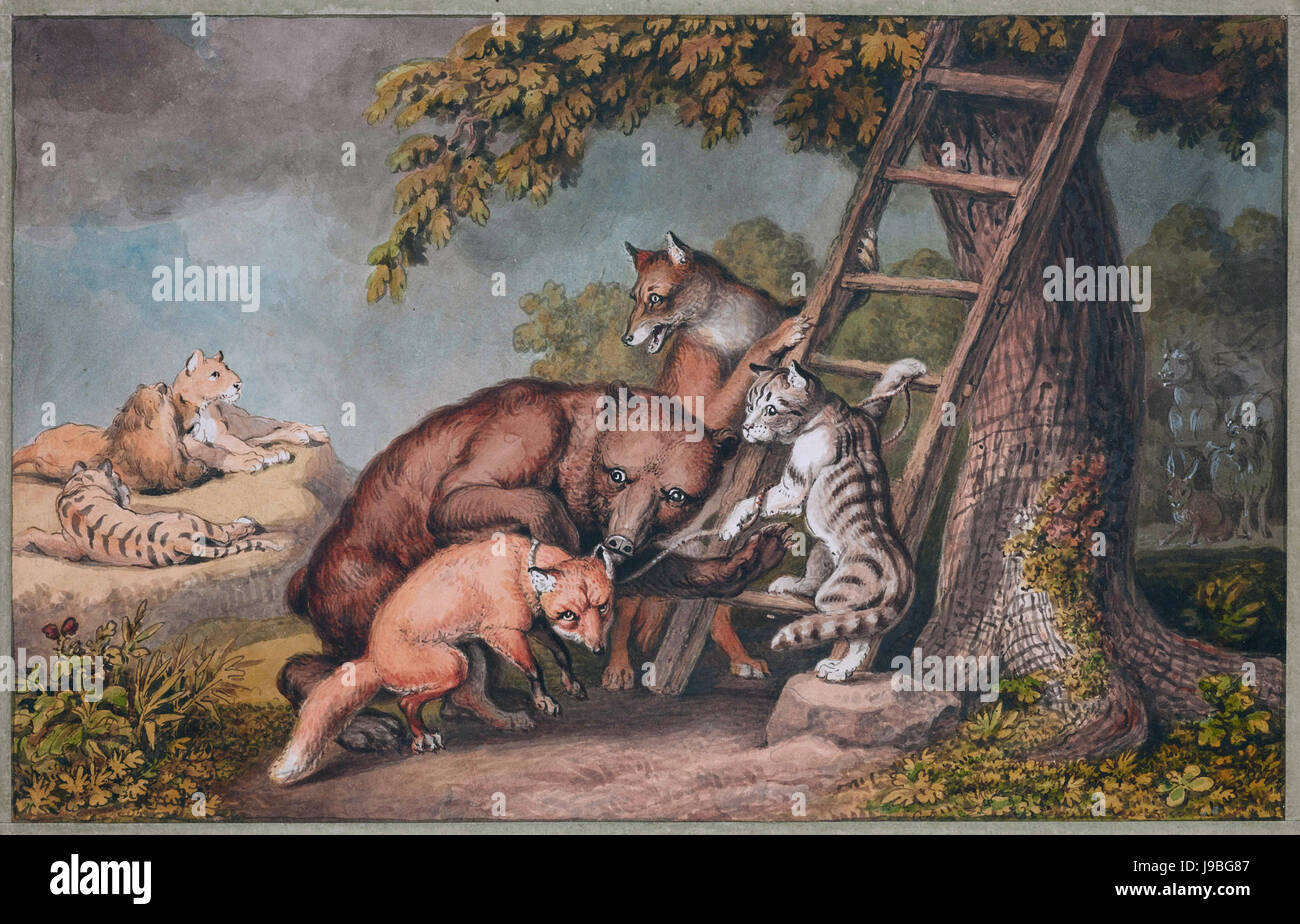 Renart führte zu dem Galgen von Johann Heinrich Wilhelm Tischbein Stockfoto