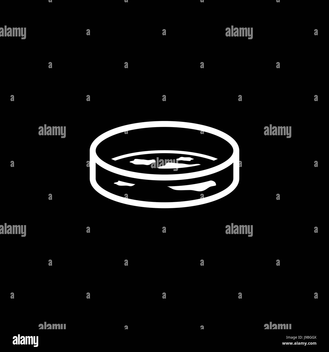 Bakteriologie-Symbol. Flaches Design. Stock Vektor