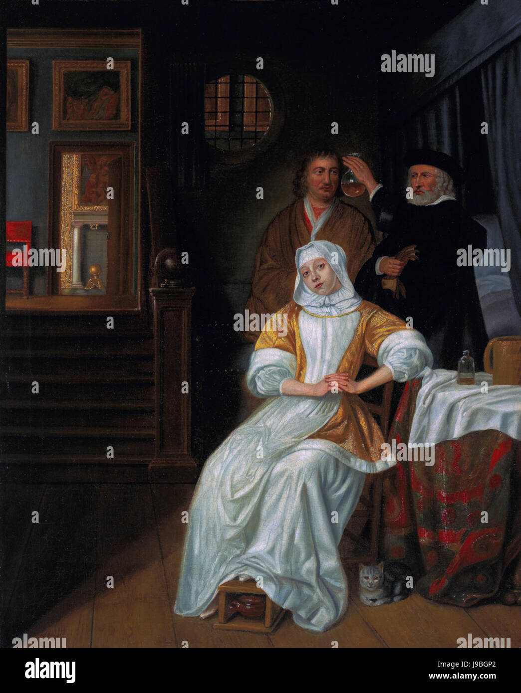 Die Ärzte besuchen, von Samuel van Hoogstraten Stockfoto