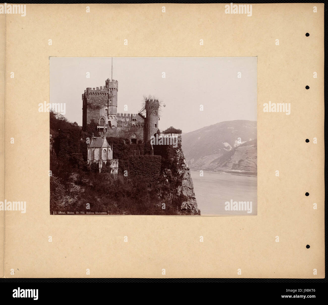 Schloss Rheinstein Stockfoto