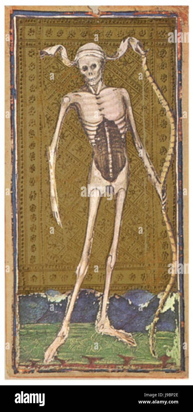 Visconti-Sforza-Tarot-Deck. Tod Stockfoto