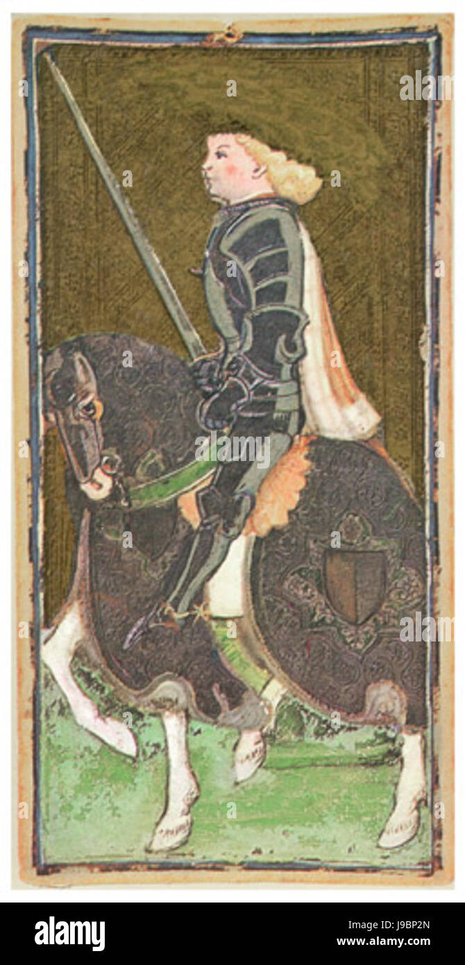 Visconti-Sforza-Tarot-Deck. Stockfoto
