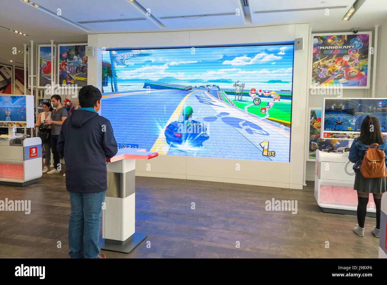 Nintendo New York Store Interieur, Rockefeller Center, NYC, USA Stockfoto
