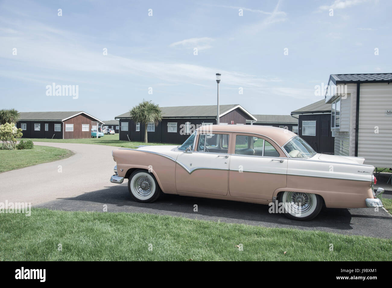 Oldtimer-Show, Hembsby 58 Weekender Stockfoto