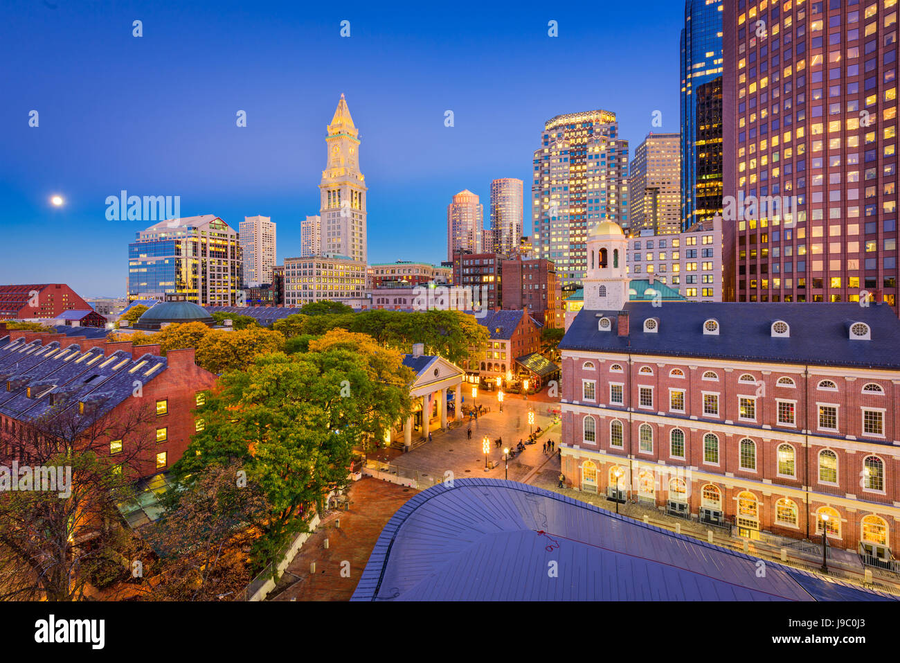 Boston, Massachusetts, USA Innenstadt Stadtbild. Stockfoto