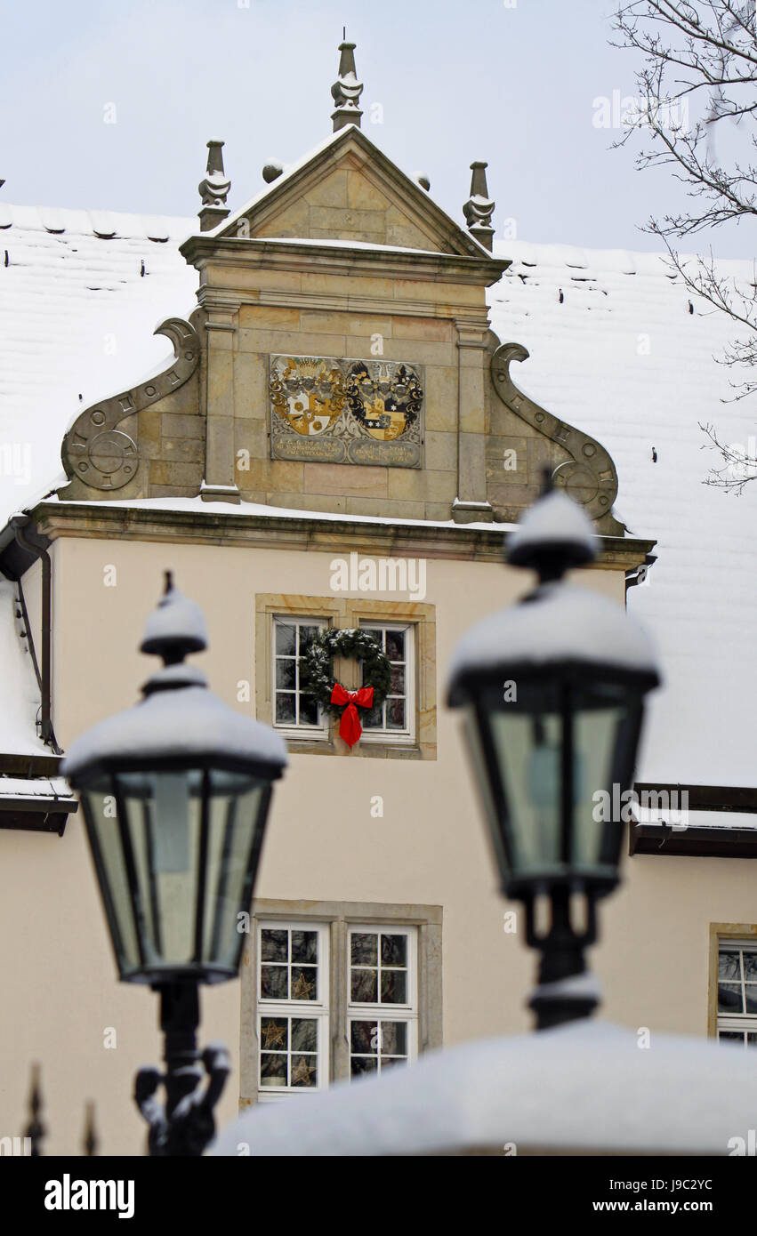 Lippe, Schloss, Burg, historische, Park, Winter, Sightseeing