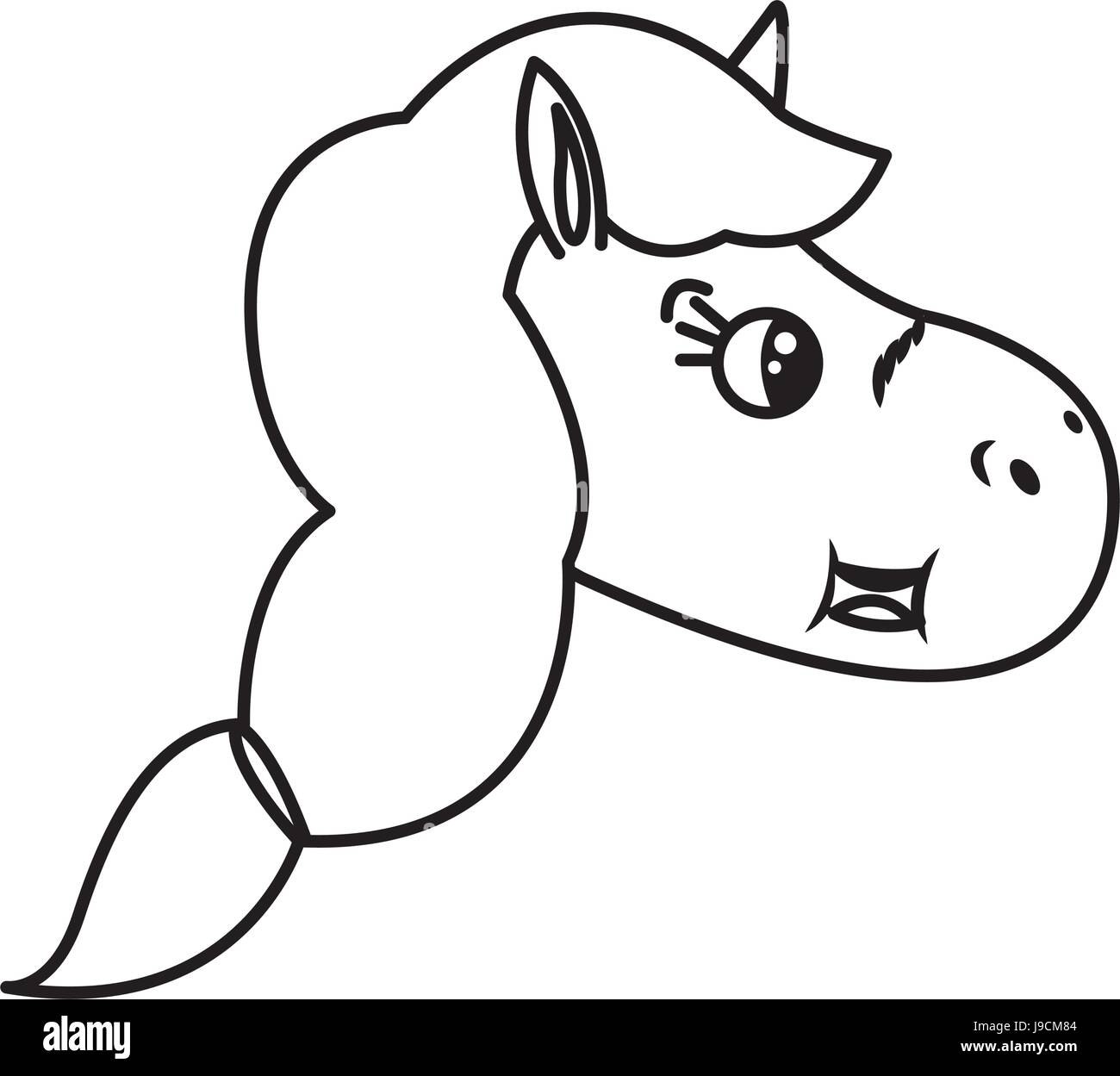 schönes Pferd Pony Flügel Fohlen Spielzeug-Vektor-illustration Stock Vektor