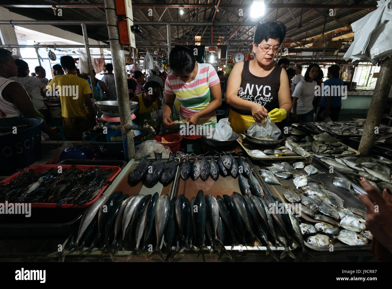 Bolinao, Philippinen - 14. April 2017: Bolinao Wet Market in Pangasinan, Philippinen. Stockfoto
