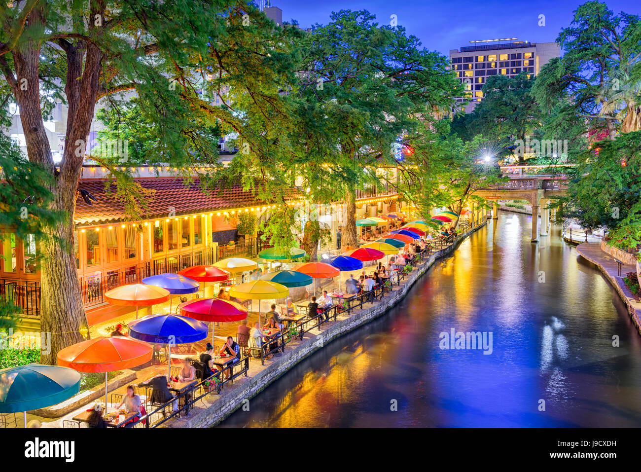San Antonio, Texas, USA Stadtbild am River Walk. Stockfoto