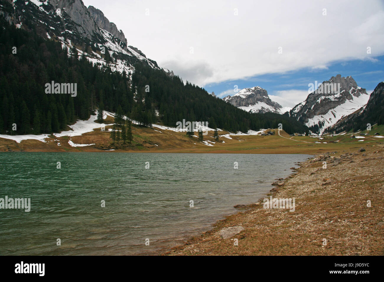 Bergpanorama - Smtisersee - Schweiz Stockfoto