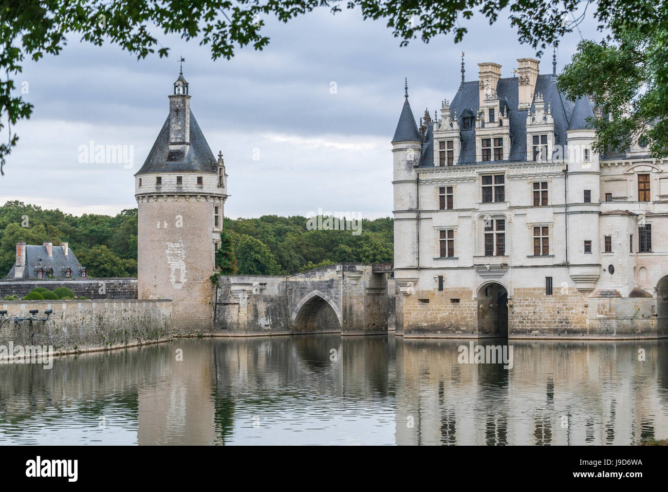 Detail des Schloss Chenonceau, UNESCO-Weltkulturerbe, Chenonceaux, Indre-et-Loire, Centre, Frankreich Stockfoto