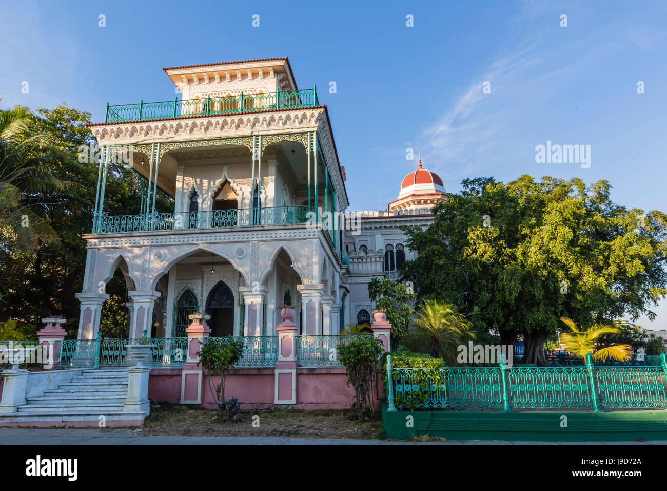 Außenansicht des Palacio de Valle (Valle Palast), Punta Gorda, Cienfuegos, Kuba, Westindische Inseln, Karibik, Mittelamerika Stockfoto