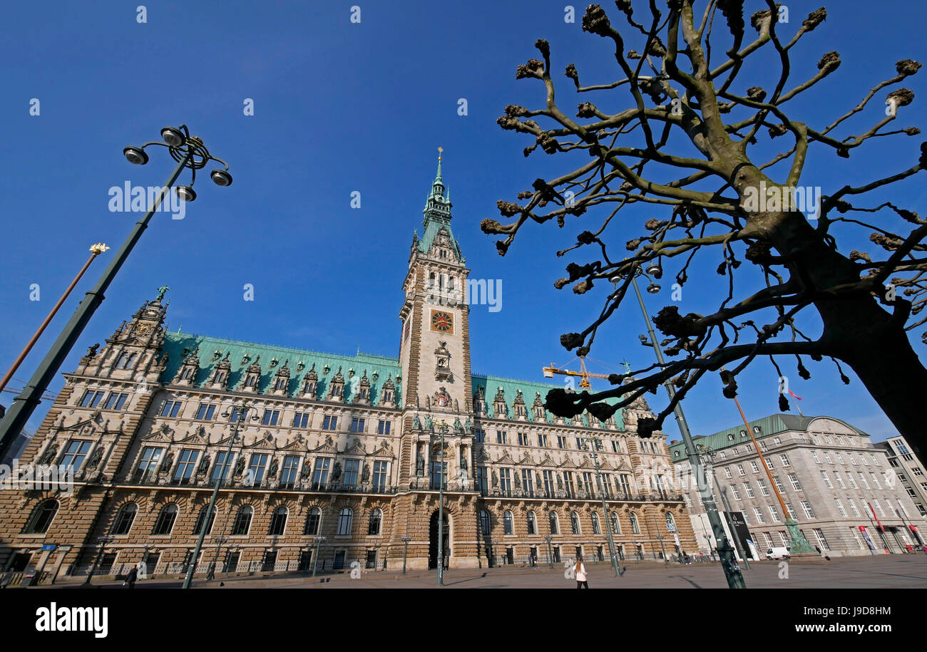 Rathaus, Hamburg, Deutschland, Europa Stockfoto