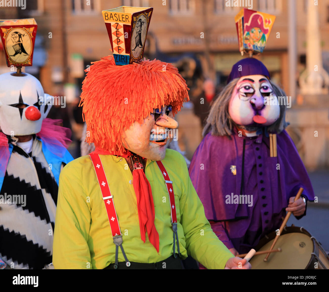 Karneval von Basel (Basler Fasnacht), Basel, Kanton Basel Stadt, Schweiz, Europa Stockfoto