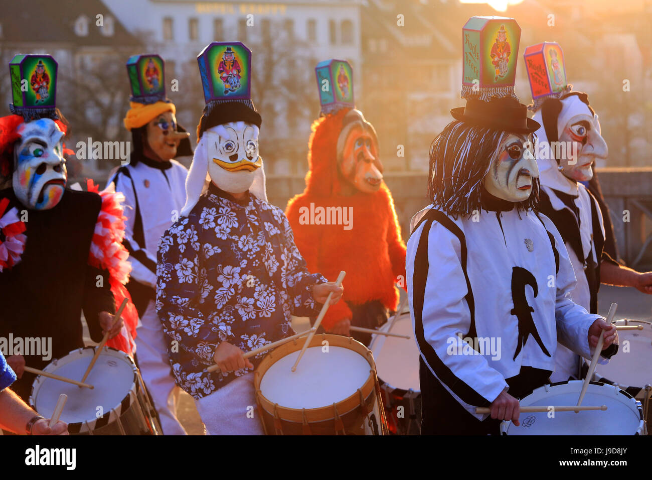 Karneval von Basel (Basler Fasnacht), Basel, Kanton Basel Stadt, Schweiz, Europa Stockfoto