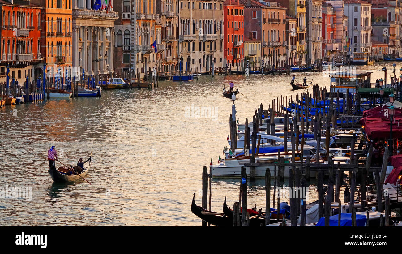 Canal Grande (Grand Canal), Venedig, UNESCO World Heritage Site, Veneto, Italien, Europa Stockfoto