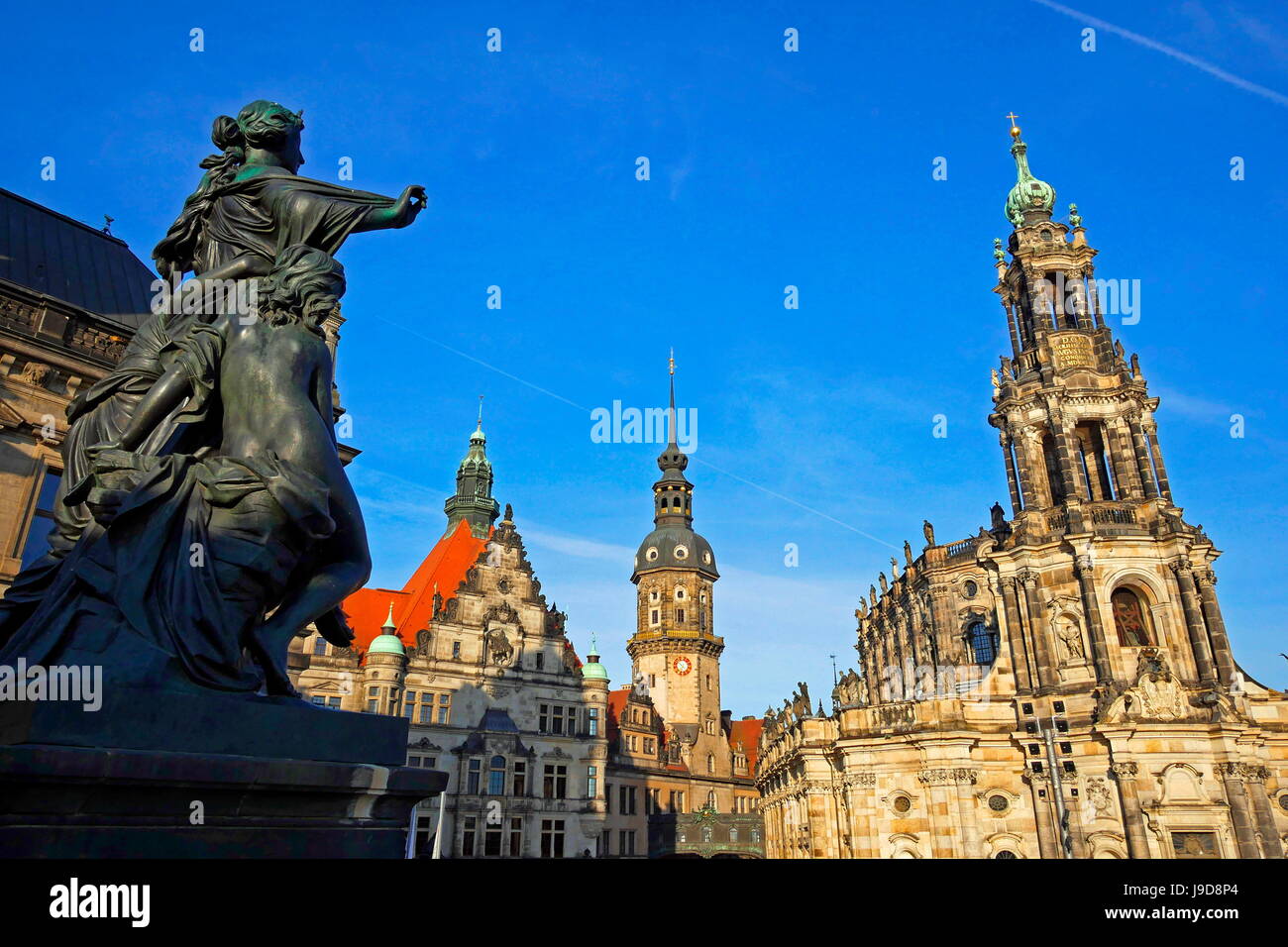 Hofkirche, Dresden, Sachsen, Deutschland, Europa Stockfoto