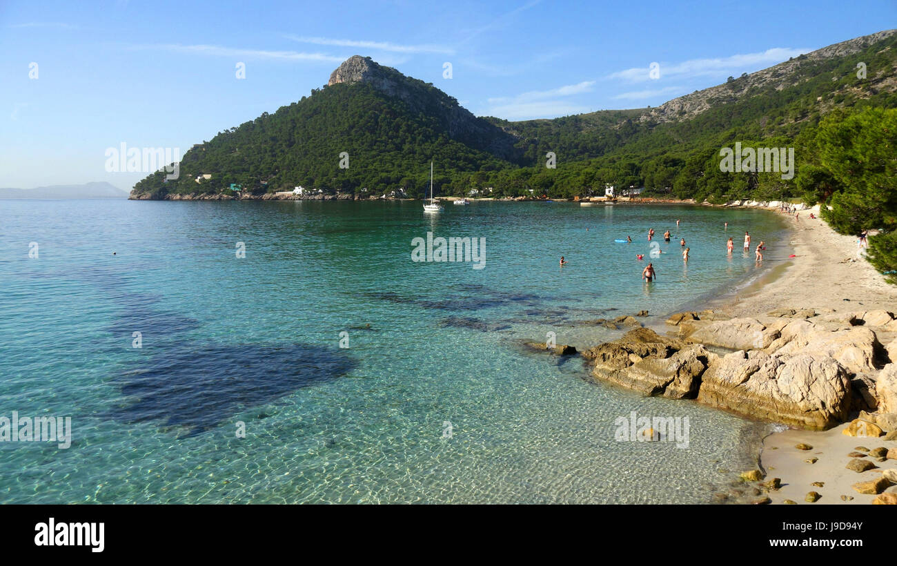 Cala Pi De La Posada, Cap Formentor, Mallorca, Balearen, Spanien, Mittelmeer, Europa Stockfoto