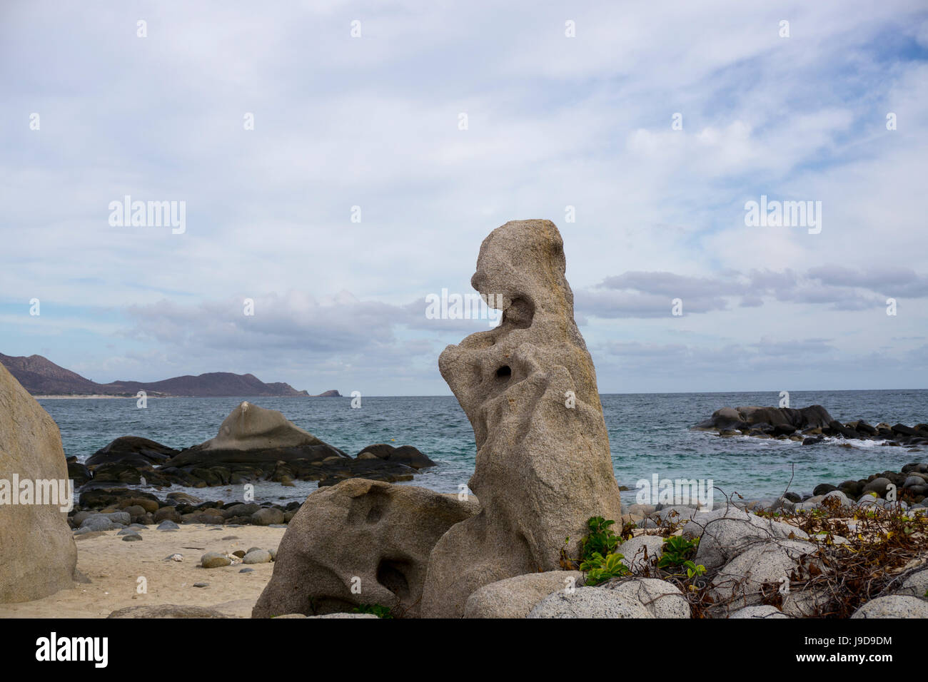 Las Serenitas, Wind und Welle Erosion Skulpturen, Cabo Pulmo, UNESCO-Weltkulturerbe, Baja California, Mexiko, Nordamerika Stockfoto
