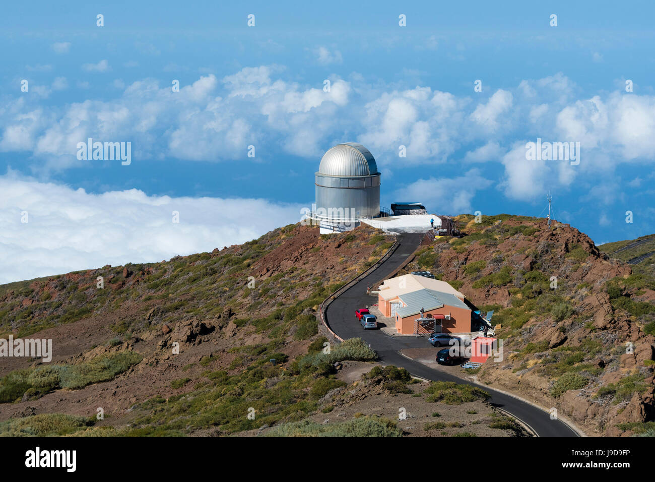Roque de Los Muchachos Observatorium, Insel La Palma, Kanarische Inseln, Spanien, Europa Stockfoto