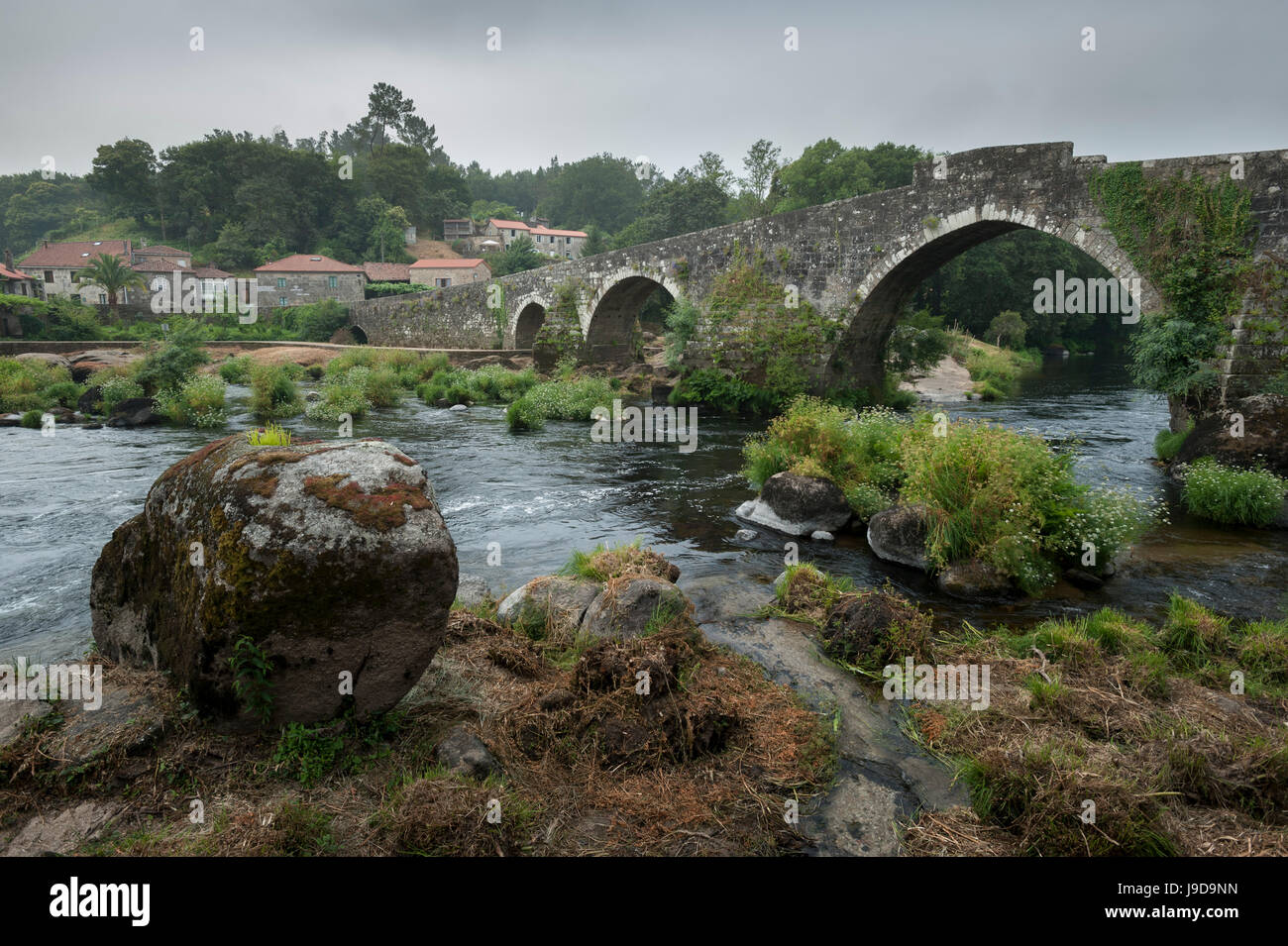 Ponte Maceira, A Coruna, Galicien, Spanien, Europa Stockfoto