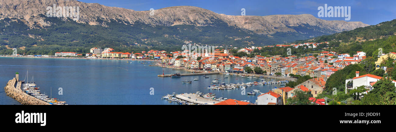 Ort, Stadt, Wasser, mediterrane, Salzwasser, Meer, Ozean, Kroatien, Island, Stockfoto