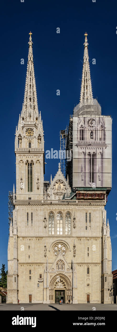 Kathedrale von Zagreb Stockfoto