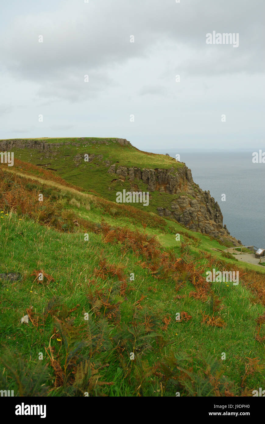 Rock, Atlantik, Salzwasser, Meer, Ozean, Wasser, Küste, Wiese, Rasen, Stockfoto