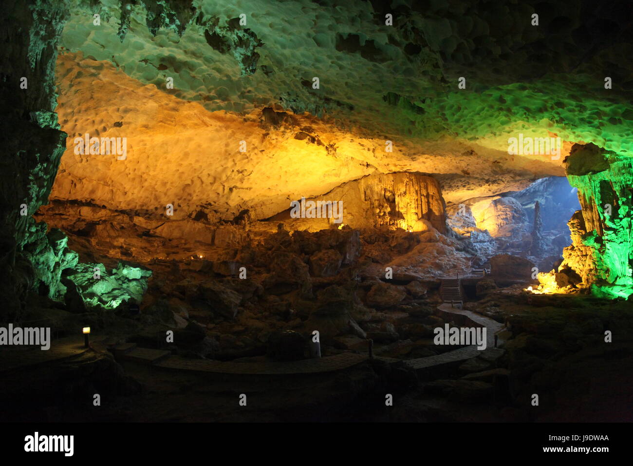 Viet Nam, Vietnam, Kalk, Tropfsteinhöhlen, Viet Nam, Vietnam, Kalk, Tropfsteinhöhle Stockfoto